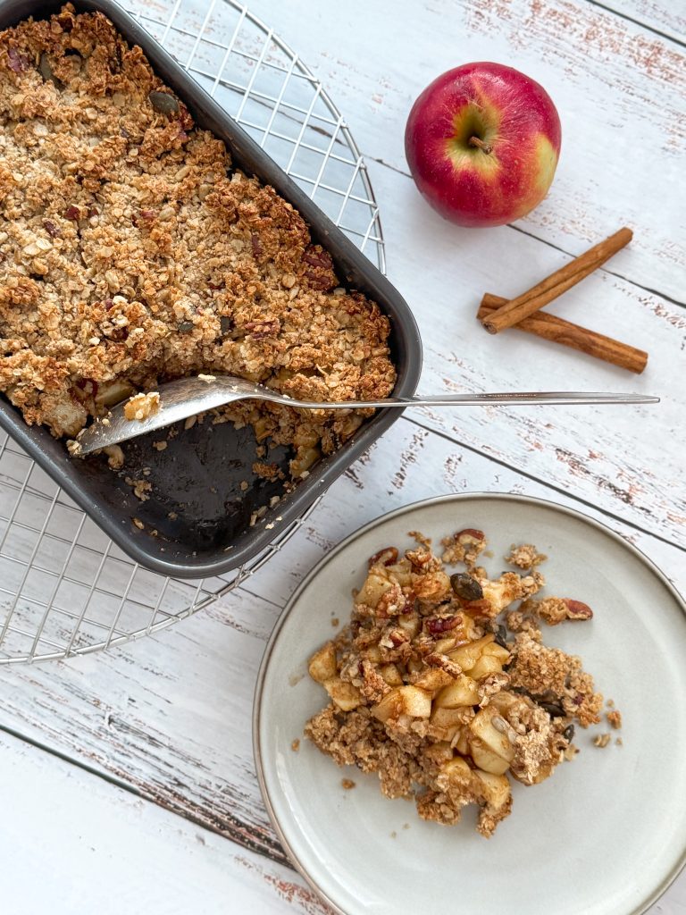 Appelcrumble met havermout