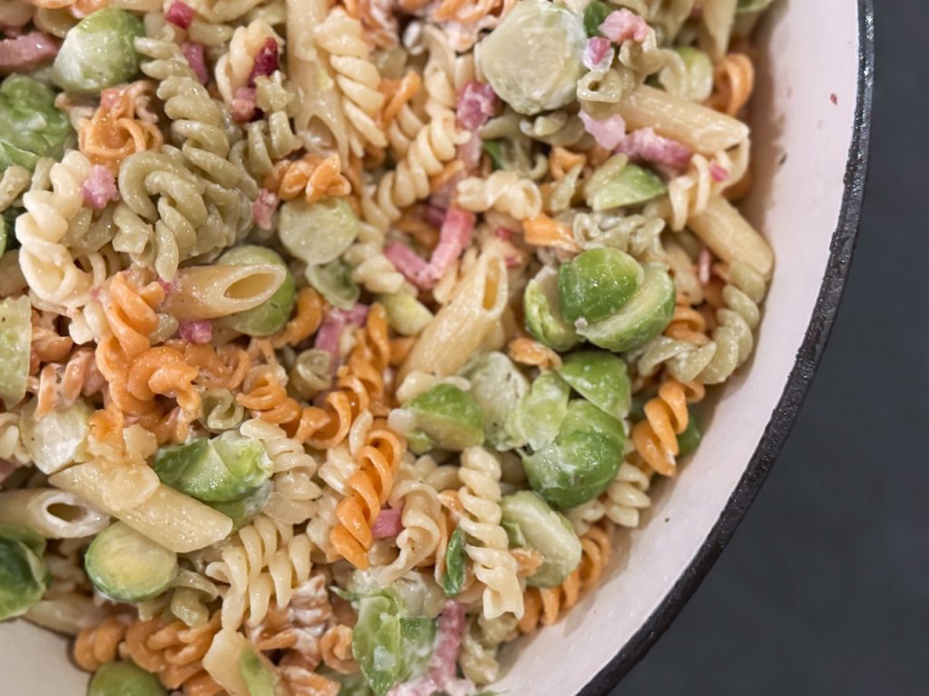 pasta met spruitjes