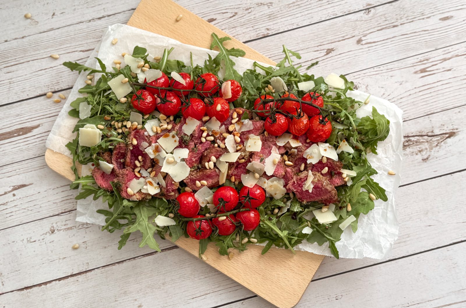Tagliata zoals in Italië – malse biefstuk, rucola & zelfgemaakte balsamico