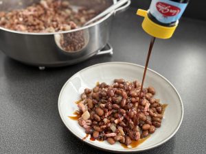 Bruine bonen met spek