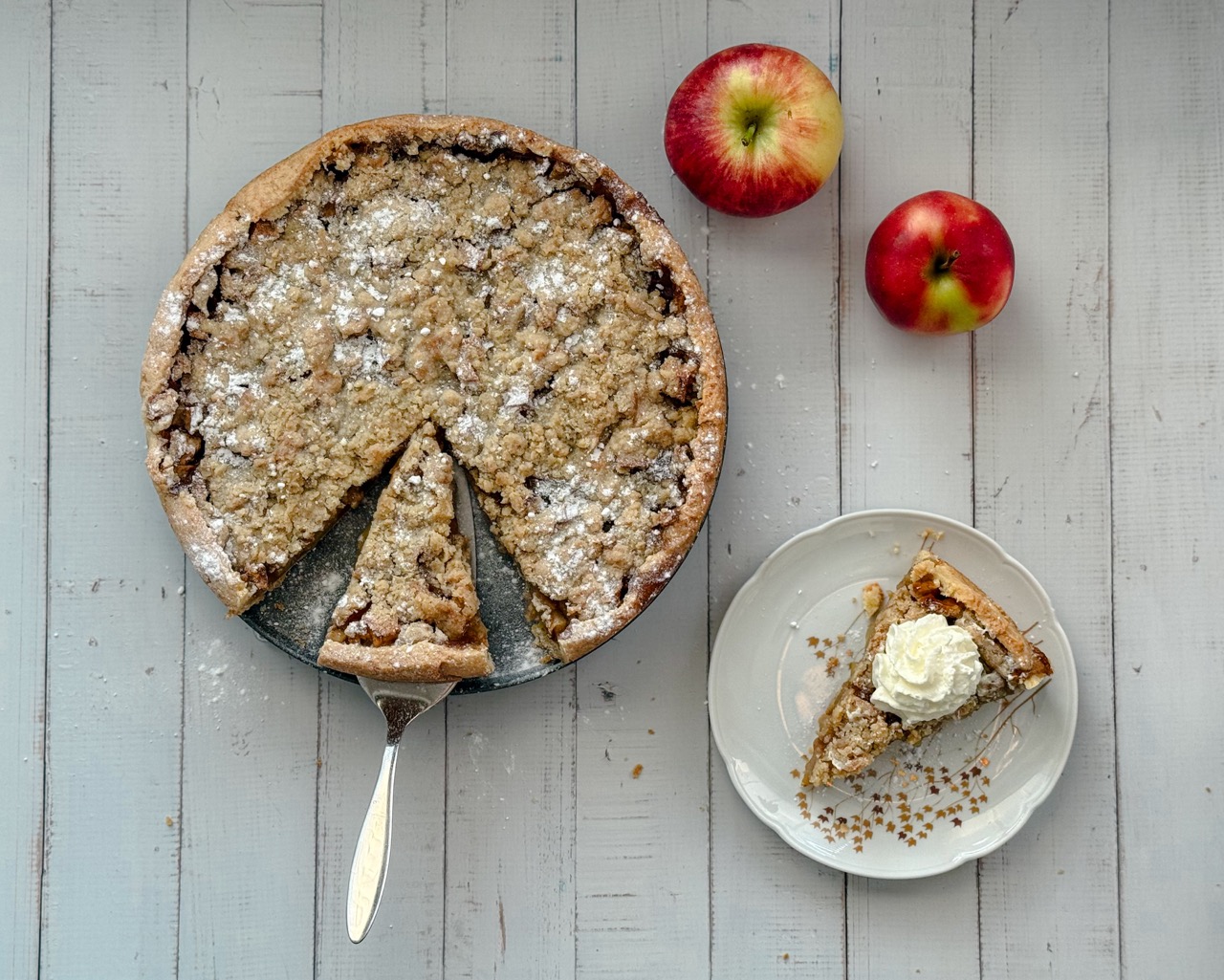 Appelkruimeltaart recept